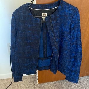 Anne Klein blue and black jacket